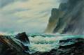 James A Camlin American 19181982 Crashing Surf  A Bar Harbor Maine Landscape