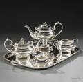 Fourpiece George IIIIV Sterling Silver Tea and Coffee Service