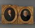 French School 19th Century Two Portraits Monsieur et Madame Degiers
