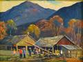 John F Enser American 18981968 Stables in Autumn