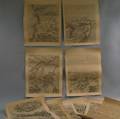 After Jacques Callot French 15921635 Set of Twelve Prints and One Page of Text
