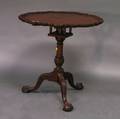 Bussolini Bros Chippendalestyle Mahogany Piecrust Tea Table