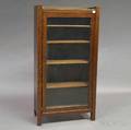Oak Arts amp Crafts Glazed Bookcase