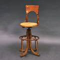 Caned Bentwood Swivel Stool