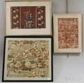 Six Framed Wallpaper and Textile Fragments