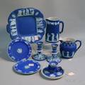 Eight Wedgwood Dark Blue Jasper Items