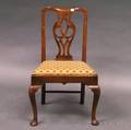 Transitional Chippendale Carved Walnut Side Chair