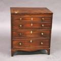 George III Inlaid Mahogany Commode