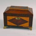 Georgian Inlaid Mahogany Casketform Tea Caddy