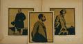 Sir William Nicholson British 18721949 Three Portraits Rudyard Kipling Sir Henry Irving