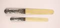 Group of 2 English Sterling  Ivory Page Turners