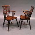Pair of English Windsor Armchairs