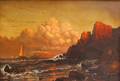 School of William Frederick de Haas American 18301880 Sunset at Grand Manan