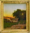 Charles Grant Davidson American 18651945 Sheep at Twilight