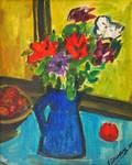 Samuel Greenburg American 19051980 Still Life with Flowers in a Pitcher