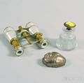 Mexican Sterling Silver Rabbit Pin a Pair of Opera Glasses and a Cologne Bottle