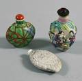 Three Porcelain Snuff Bottles
