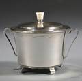 Edward VIII Sterling Silver Art Deco Covered Jar