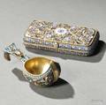 Two Russian Silvergilt and Cloisonnenameled Objects