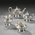 Fourpiece Reed  Barton Sterling Silver Tea Service