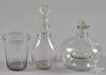 Colorless glass decanter