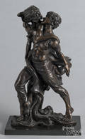 Modern bronze of two figures embracing