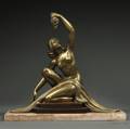 C Levy Art Deco Bronze Figure