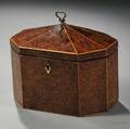 George III Amboynaveneer Tea Caddy