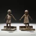 Abastenia St Leger Eberle American 18781942 Pair of Figural Bronze Bookends