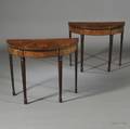 Pair of George III Mahoganyveneered Gateleg Games Tables