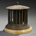 Grand Tour Large Bronze Inkwell Cast as the Temple of Vesta