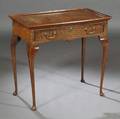 Georgianstyle Burl Walnutveneered Tea Table