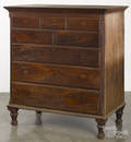 Pennsylvania Sheraton walnut chest of drawers