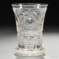 German Cut Glass Spooner with Coin