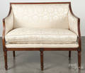 French provincial fruitwood love seat