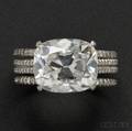 Fine Platinum and Diamond Solitaire Taffin