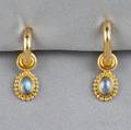 18kt Gold and Moonstone Earpendants Georg Jensen