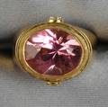 18kt Gold Pink Tourmaline and Diamond Ring