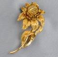 18kt Gold Flower Brooch