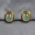 18kt Gold and Aquamarine Earclips
