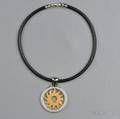 Stainless Steel and 18kt Gold Tondo Sun Pendant Bulgari