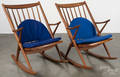 Pair of Danish modern rocking chairs