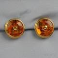 Amber Earclips Sally Ann Wekstein