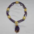 14kt Gold Yellow Sapphire and Amethyst Necklace