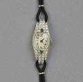 Art Deco Platinum and Diamond Wristwatch Omega Retailed by Beyer Zurich