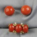 Two Coral Jewelry Items