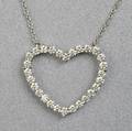 Platinum and Diamond Heart Pendant Tiffany  Co