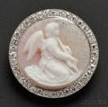 Antique 18kt Gold Hardstone Cameo and Diamond Brooch Tiffany  Co