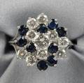 14kt White Gold Sapphire and Diamond Ring