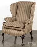 Chippendale style mahogany wing chair